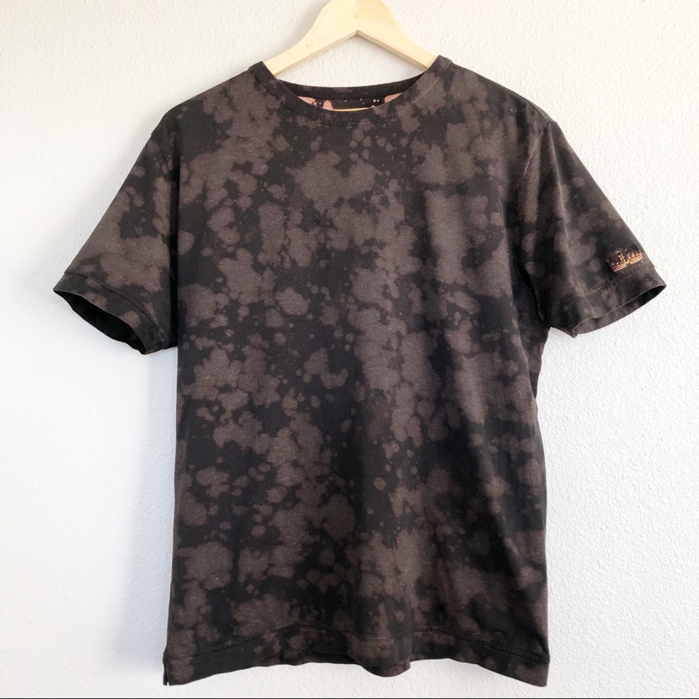 Bleached Distressed Tie Dye Reversible Top Medium